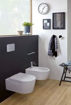 VILLEROY & BOCH VICONNECT 200S ovládací tlačítko pro dvě splachování, plast, kartáčovaný chrom 92249069 Obrázek - fotka