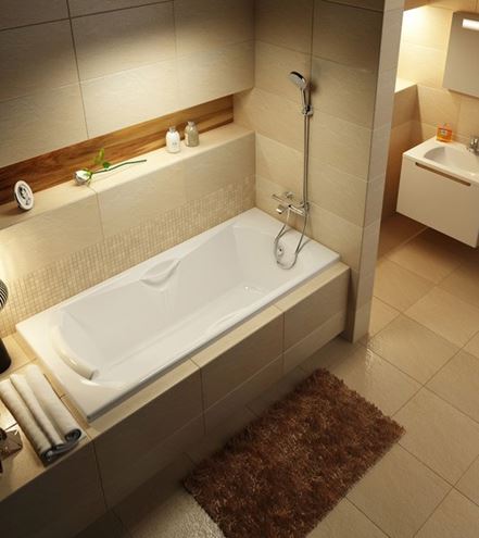 RAVAK TERMO 200 TE 082.00 vanová nástěnná termostatická baterie, s přepínačem, chrom X070046 Obrázek - fotka