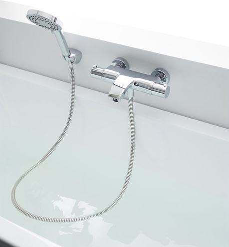 RAVAK TERMO 200 TE 082.00 vanová nástěnná termostatická baterie, s přepínačem, chrom X070046 Obrázek - fotka