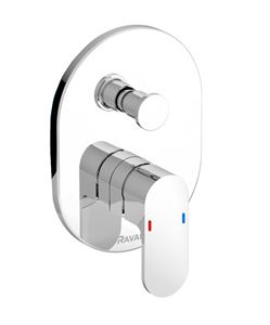 RAVAK CHROME CR.065.00 vanová podomítková baterie, s přepínačem, chrom