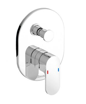 RAVAK CHROME CR.065.00 vanová podomítková baterie, s přepínačem, chrom