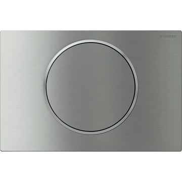 GEBERIT SIGMA 10 ovládací tlačítko splachování, Start/Stop, easy-to-clean, ocel, kartáčovaný/leštěný nerez