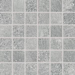 RAKO STONES mozaika 30x30(5x5) cm, lepená na síti, mat reliéf, šedá