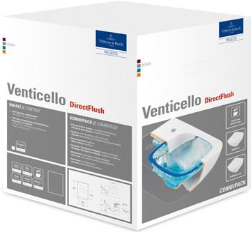 VILLEROY & BOCH VENTICELLO závěsné WC, se SoftClosing sedátkem, DirectFlush splachování, alpská bílá 4611RS01 Obrázek - fotka