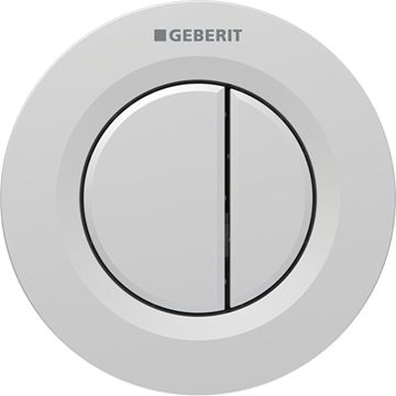 GEBERIT 01 ovládací tlačítko pro dvě splachování, easy-to-clean, plast, matný chrom