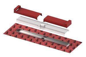 CONCEPT 200 EVO sprchový žlab 1200 mm, do prostoru, bez odtoku, bez roštu, plast/nerez ocel