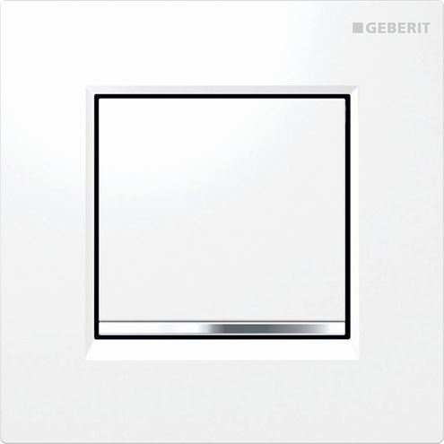 GEBERIT 20 SQUARE ovládací tlačítko splachování pro pisoár, plast, bílá/lesklý chrom 116.017.KJ.1 Obrázek - Hlavní obrázek