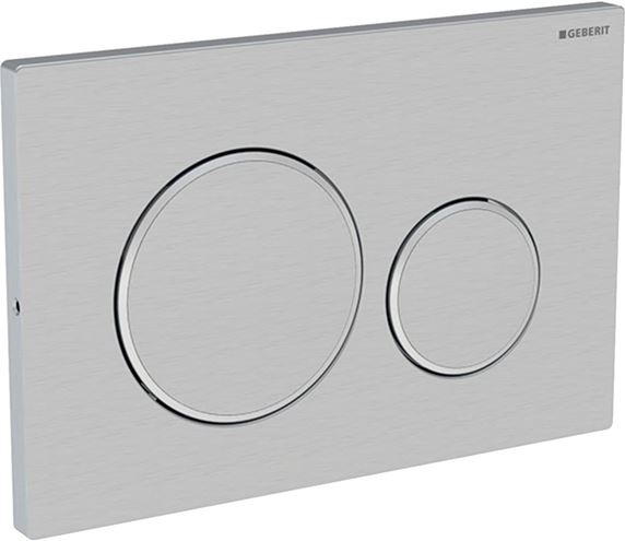 GEBERIT SIGMA 20 ovládací tlačítko pro dvě splachování, easy-to-clean, ocel, kartáčovaný/leštěný nerez 115.889.SN.1 Obrázek - Hlavní obrázek