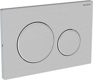 GEBERIT SIGMA 20 ovládací tlačítko pro dvě splachování, easy-to-clean, ocel, kartáčovaný/leštěný nerez