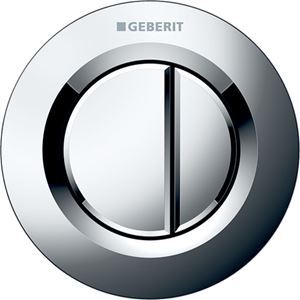 GEBERIT 01 ovládací tlačítko splachování, Start/Stop, plast, lesklý chrom