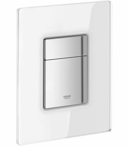 GROHE SKATE COSMOPOLITAN ovládací tlačítko pro dvě splachování, sklo, měsíční bílá