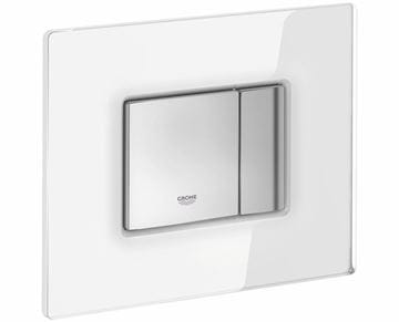 GROHE SKATE COSMOPOLITAN ovládací tlačítko pro dvě splachování, sklo, měsíční bílá 38845LS0 Obrázek - fotka