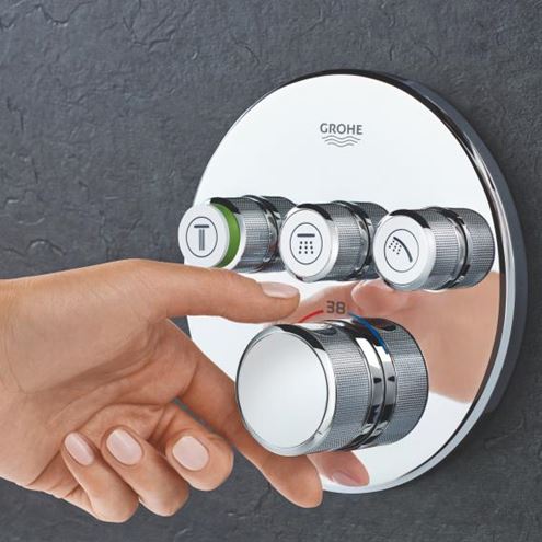 GROHE GROHTHERM SMARTCONTROL podomítková termostatická baterie, pro 3 spotřebiče, Water Saving, chrom 29121000 Obrázek - fotka