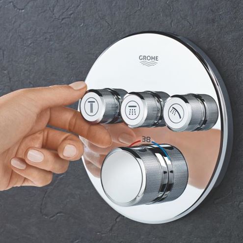 GROHE GROHTHERM SMARTCONTROL podomítková termostatická baterie, pro 3 spotřebiče, Water Saving, chrom 29121000 Obrázek - fotka
