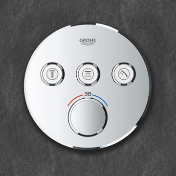 GROHE GROHTHERM SMARTCONTROL podomítková termostatická baterie, pro 3 spotřebiče, Water Saving, chrom 29121000 Obrázek - fotka