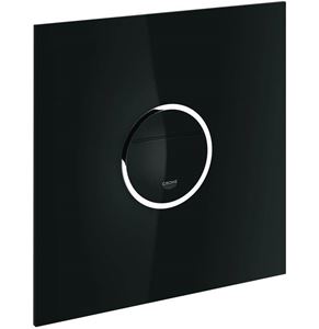GROHE VERIS LIGHT ovládací tlačítko pro dvě splachování, senzorové, s podsvícením, napájení ze sítě, sklo, velvet black-černá/chrom