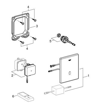 GROHE TECTRON SKATE senzorový splachovač pisoárů, napájení ze sítě, kartáčovaný nerez 37321SD1 Obrázek - fotka