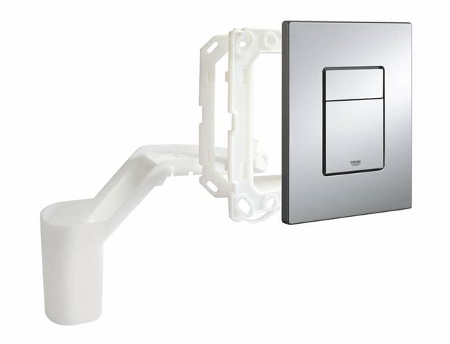 GROHE SKATE COSMOPOLITAN SET FRESH ovládací tlačítko pro dvě splachování, s nádobkou pro umístění tablet, plast, chrom 38805000 Obrázek - Hlavní obrázek
