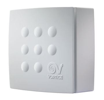VORTICE QUADRO MICRO 80 radiální ventilátor 80 mm, nástěnný/stropní, se zpětnou klapkou