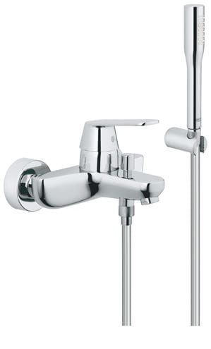 GROHE EUROSMART COSMOPOLITAN vanová nástěnná baterie, s přepínačem, se sprchovou soupravou, chrom 32832000 Obrázek - Hlavní obrázek