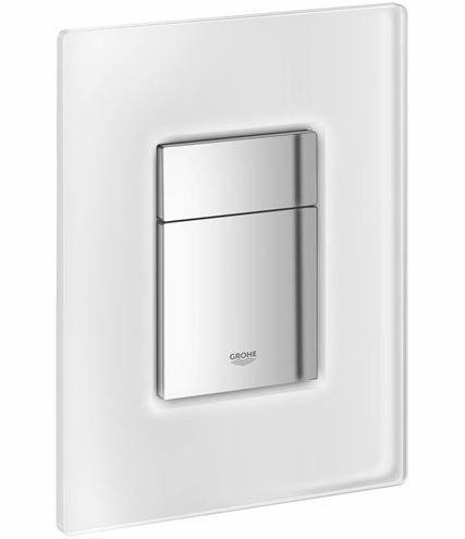 GROHE SKATE COSMOPOLITAN ovládací tlačítko pro dvě splachování, sklo, matná bílá/chrom 38845MF0 Obrázek - Hlavní obrázek