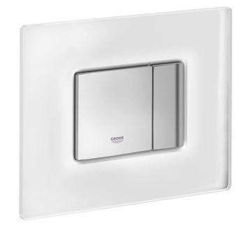 GROHE SKATE COSMOPOLITAN ovládací tlačítko pro dvě splachování, sklo, matná bílá/chrom 38845MF0 Obrázek - fotka