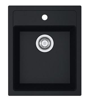 FRANKE SIRIUS SID 610-40 tectonitový dřez 530x430 mm, otvor pro baterii, černá