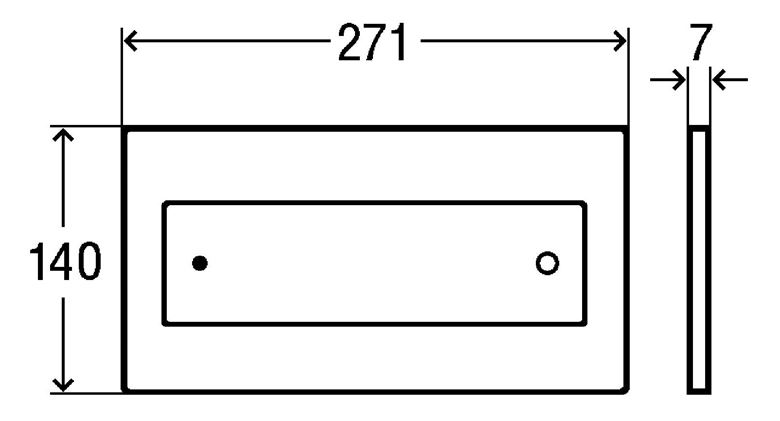 VIEGA VISIGN FOR STYLE 12 8332.1 ovládací tlačítko pro dvě splachování, plast, chrom 597252 Technický nákres