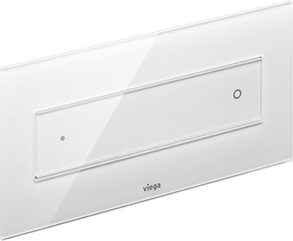 VIEGA VISIGN FOR STYLE 12 8332.1 ovládací tlačítko pro dvě splachování, čiré sklo, světle šedá 687854 Obrázek - Hlavní obrázek