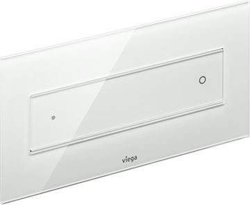 VIEGA VISIGN FOR STYLE 12 8332.1 ovládací tlačítko pro dvě splachování, čiré sklo, světle šedá