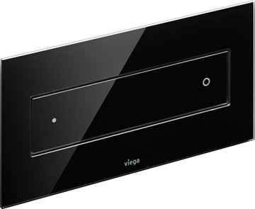VIEGA VISIGN FOR STYLE 12 8332.1 ovládací tlačítko pro dvě splachování, sklo parsol, černá