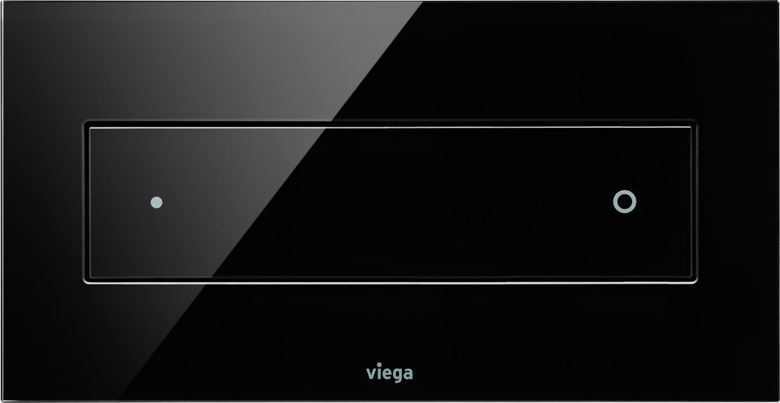 VIEGA VISIGN FOR STYLE 12 8332.1 ovládací tlačítko pro dvě splachování, sklo parsol, černá 687861 Obrázek - fotka