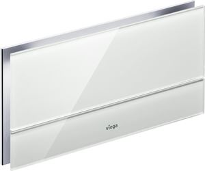 VIEGA VISIGN FOR MORE 101 8351.1 ovládací tlačítko pro dvě splachování, hliník/čiré sklo, chrom/světle šedá