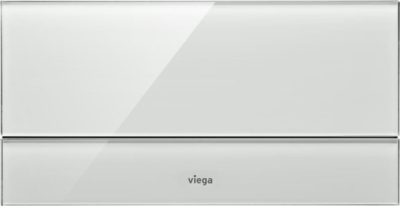 VIEGA VISIGN FOR MORE 101 8351.1 ovládací tlačítko pro dvě splachování, hliník/čiré sklo, chrom/světle šedá 597412 Obrázek - fotka