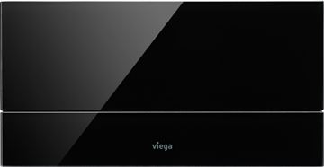 VIEGA VISIGN FOR MORE 101 8351.1 ovládací tlačítko pro dvě splachování, hliník/sklo parsol, chrom/černá 597429 Obrázek - fotka