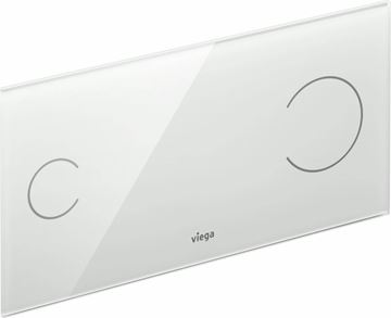 VIEGA VISIGN FOR MORE 100 8352.11 ovládací tlačítko pro dvě splachování, senzorové, napájení ze sítě, čiré sklo, světle šedá
