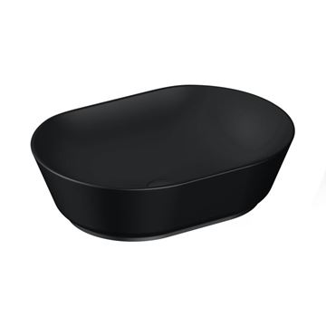 VITRA GEO umyvadlová mísa 55 cm, bez přepadu, VitrAhygiene, matná černá