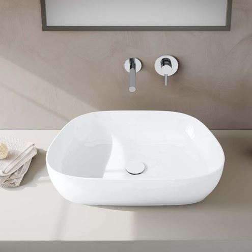 VITRA OUTLINE umyvadlová mísa 62,5 cm, bez přepadu, broušené, VitrAhygiene 5993B403-0016 Obrázek - fotka