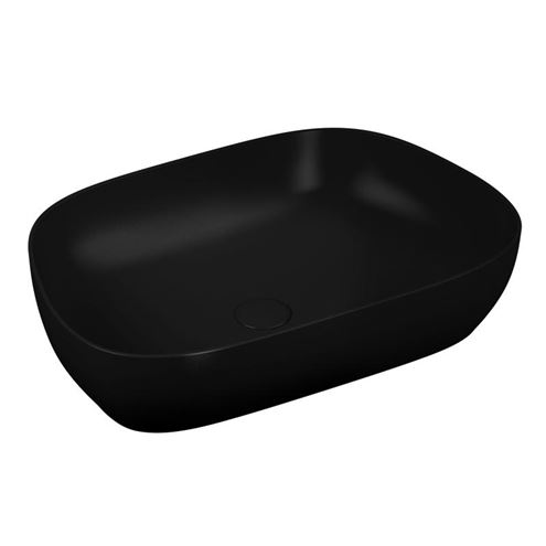 VITRA OUTLINE umyvadlová mísa 62,5 cm, bez přepadu, VitrAhygiene, VitrAclean, matná černá 5993B483-0016 Obrázek - Hlavní obrázek