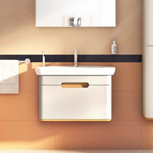 VITRA SENTO umyvadlo 78 cm, s otvorem pro baterii, s přepadem, VitrAhygiene 5947B003-0001 Obrázek - fotka