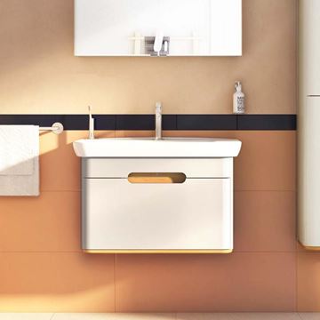 VITRA SENTO umyvadlo 78 cm, s otvorem pro baterii, s přepadem, VitrAhygiene 5947B003-0001 Obrázek - fotka