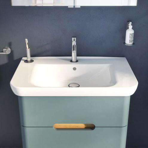 VITRA SENTO umyvadlo 78 cm, s otvorem pro baterii, s přepadem, VitrAhygiene 5947B003-0001 Obrázek - fotka