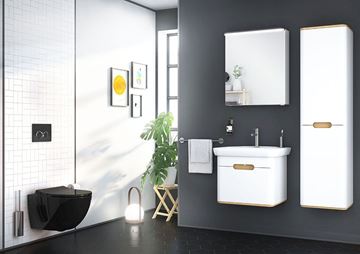 VITRA SENTO umyvadlo 78 cm, s otvorem pro baterii, s přepadem, VitrAhygiene 5947B003-0001 Obrázek - fotka