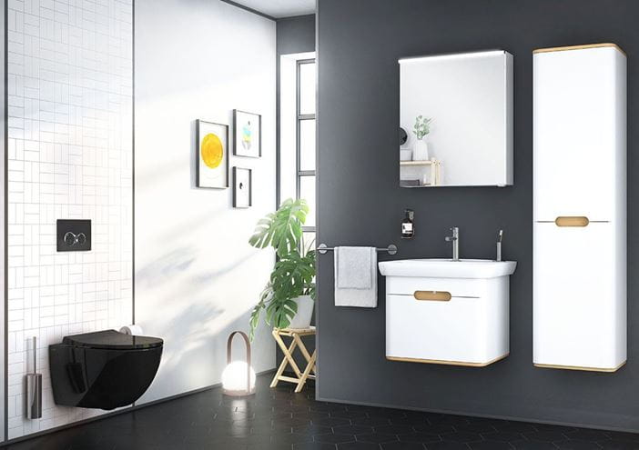 VITRA SENTO umyvadlo 78 cm, s otvorem pro baterii, s přepadem, VitrAhygiene 5947B003-0001 Obrázek - fotka