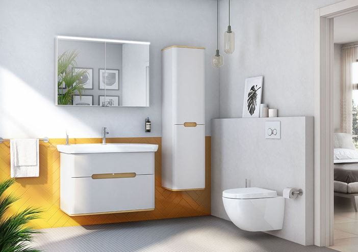 VITRA SENTO umyvadlo 78 cm, s otvorem pro baterii, s přepadem, VitrAhygiene 5947B003-0001 Obrázek - fotka