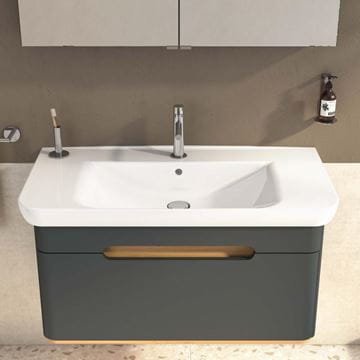 VITRA SENTO umyvadlo 98 cm, s otvorem pro baterii a přepadem, VitrAhygiene 5948B003-0001 Obrázek - fotka