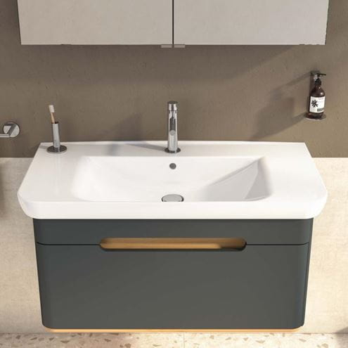 VITRA SENTO umyvadlo 98 cm, s otvorem pro baterii a přepadem, VitrAhygiene 5948B003-0001 Obrázek - fotka