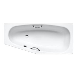 KALDEWEI MINI STAR 833 rohová vana 157x75 cm, bez nožiček, s otvory pro madla, smaltovaná ocel, Perl-Effekt