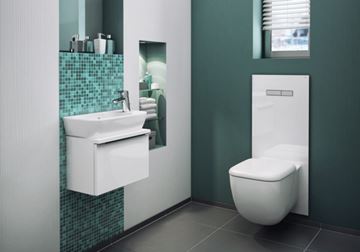 TECE LUX ovládací tlačítko pro dvě splachování, sklo, bílá/lesklý chrom 9650001 Obrázek - fotka