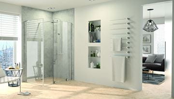 CONCEPT INTENSA boční stěna 80x200 cm, pololesklá stříbrná/čiré sklo XT6030.069.322 Obrázek - fotka